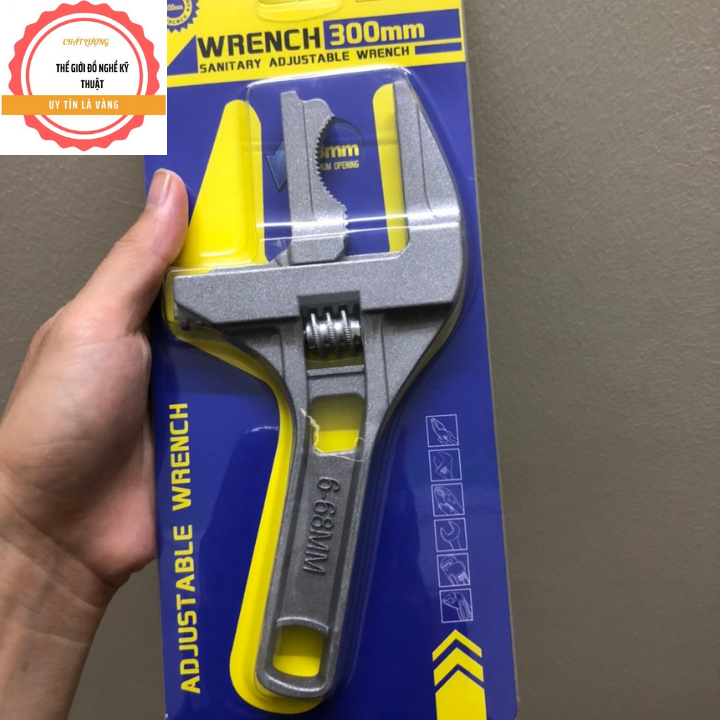 Cờ lê vặn ống nước - Mỏ lết đa năng mở ốc từ 6-68mm (loại mới có răng rất tiện lợi )