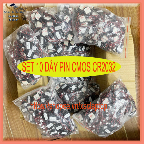 Vỉ 10 pin dây cmos cr2032 laptop , pc 3v