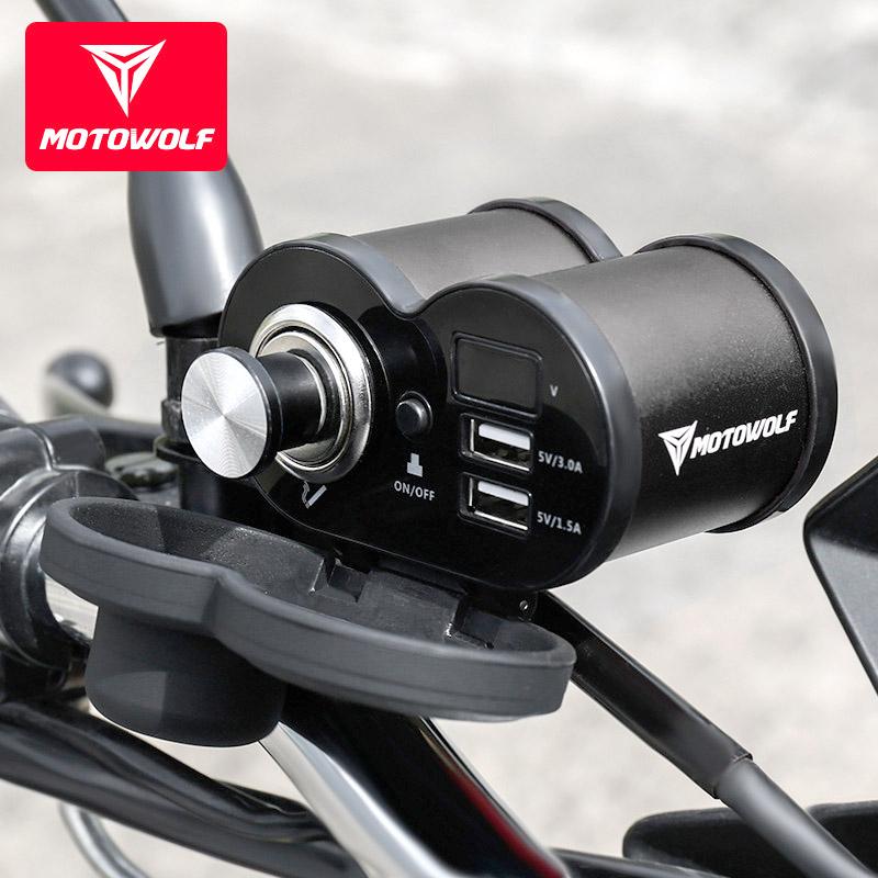 Sạc Điện Thoại Kiêm Đo Volt 3 in 1 Gắn Xe Máy
