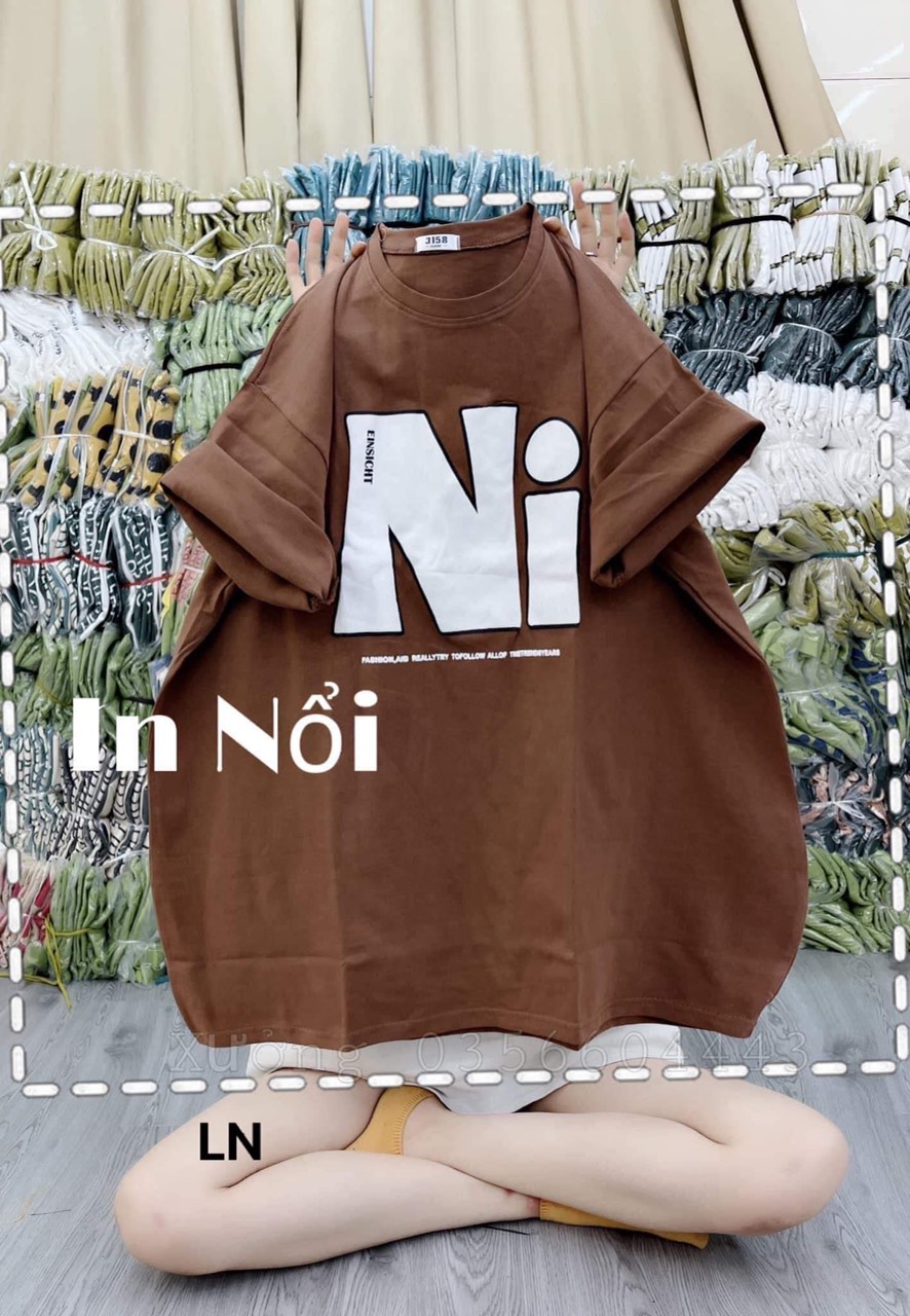 Áo thun  chữ nổi  Chất cotton su,ln