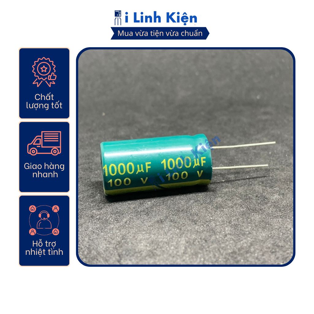 Tụ hoá 1000UF 100V JCON Combo 10 con chất lượng tốt.
