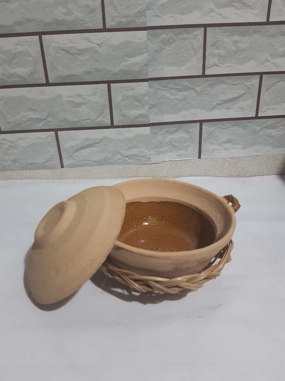 [HCM]Combo rế và nồi đất trán men 5*15 cm ( không nấu)