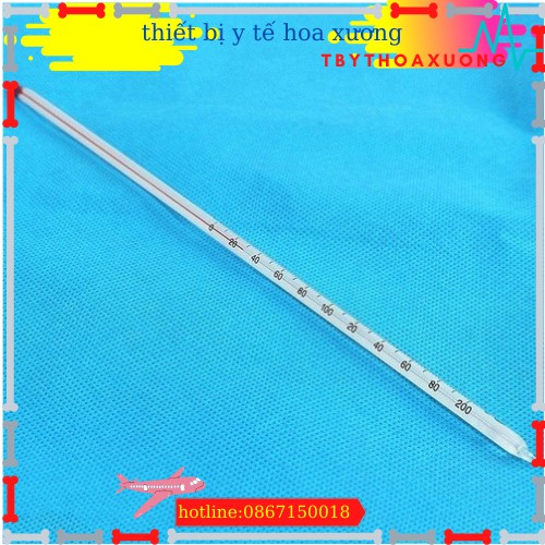 Nhiệt kế thủy ngân 100 độ đo nhiệt độ nước
