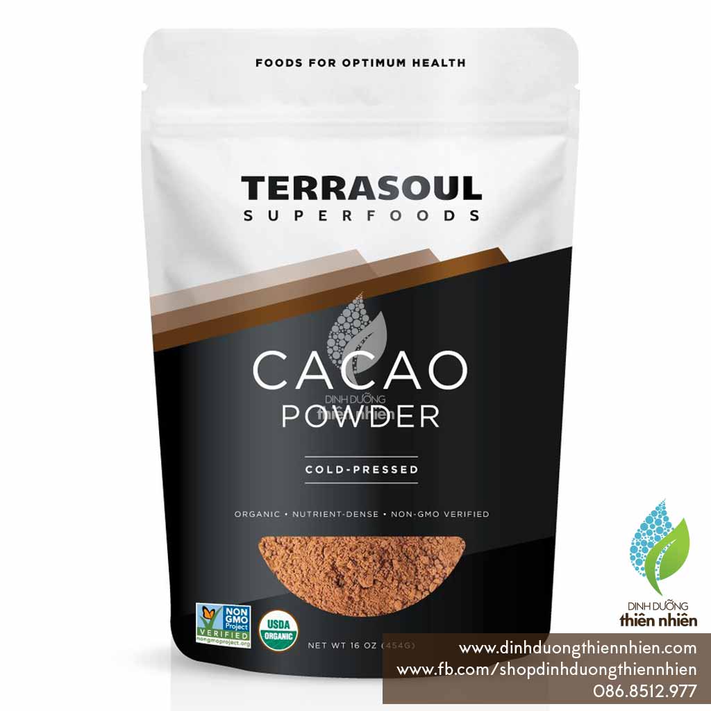 Bột Cacao Hữu Cơ Terrasoul Superfoods Organic Cacao Powder, 113g