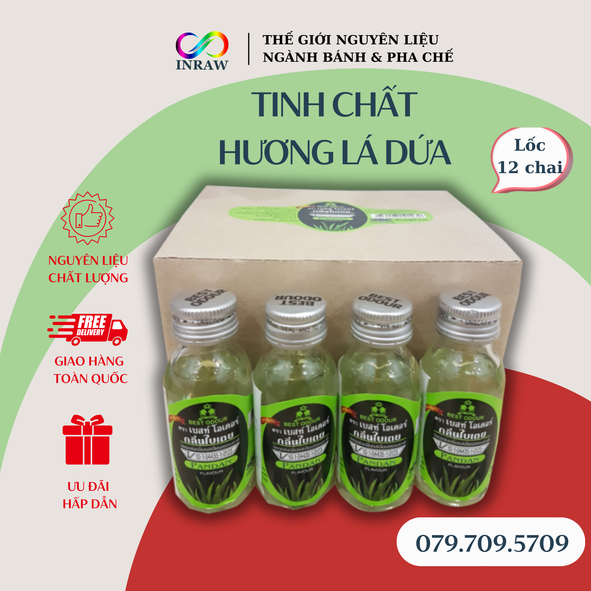 Hương Lá Dứa Best Odour Thái Lan 30ml