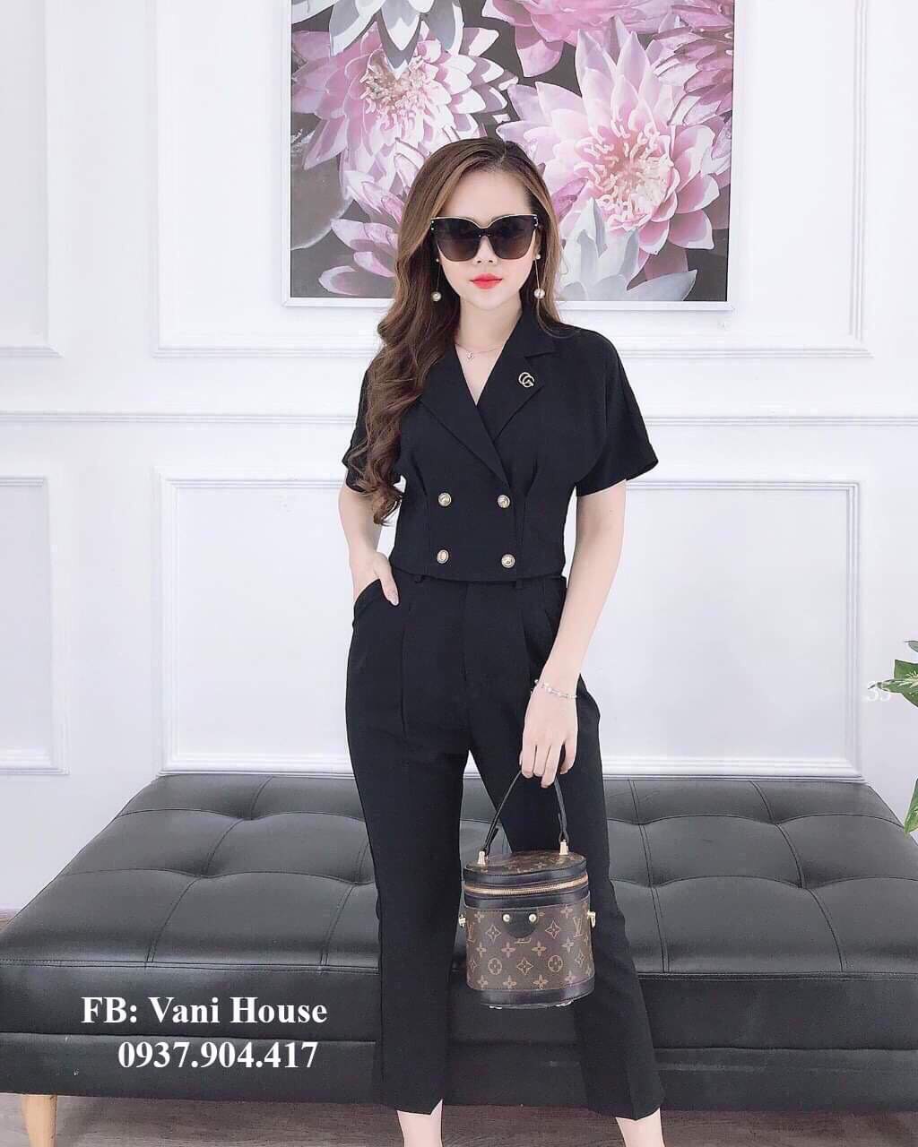 [HCM]Sét vest nữ quần dài +áo cổ vest