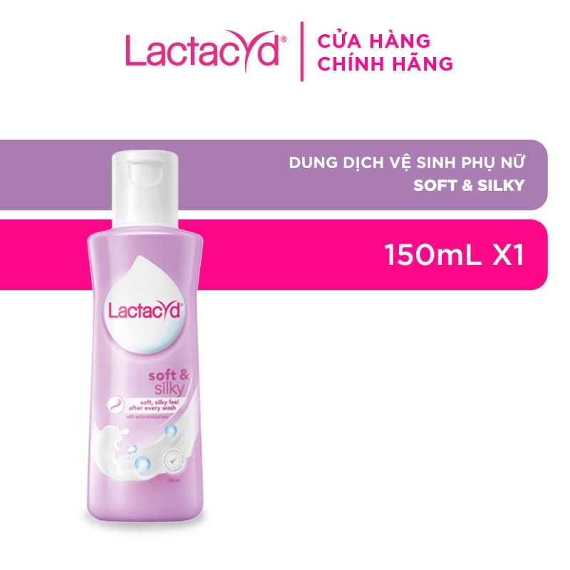 Dung Dịch Vệ Sinh Phụ nữ Lactacyd Soft & Silky Dưỡng Ẩm 150ml nhập khẩu