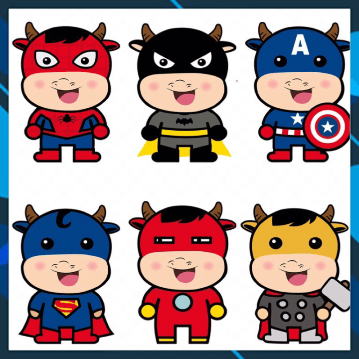 [Combo 5] BAO LÌ XÌ mẫu mới HOẠT HÌNH (siêu nhân, doremon, con trâu,..)