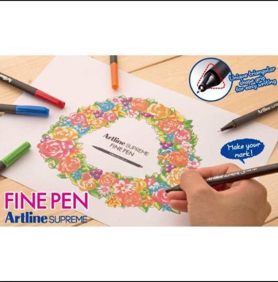 Bút lông kim màu, nét siêu nhỏ, Artline, EPFS-200