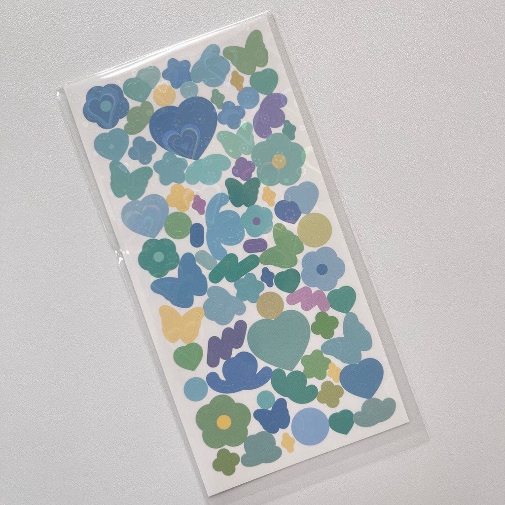 Sticker confetti decor toploader/ polcols