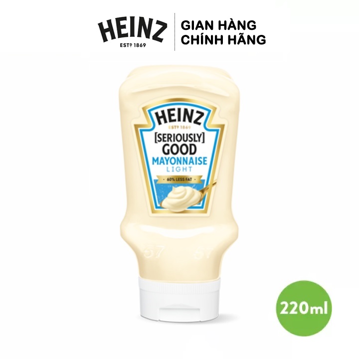 Xốt Mayonnaise Light HEINZ 220ml (Ít Béo) (HSD: 22/06/2025)