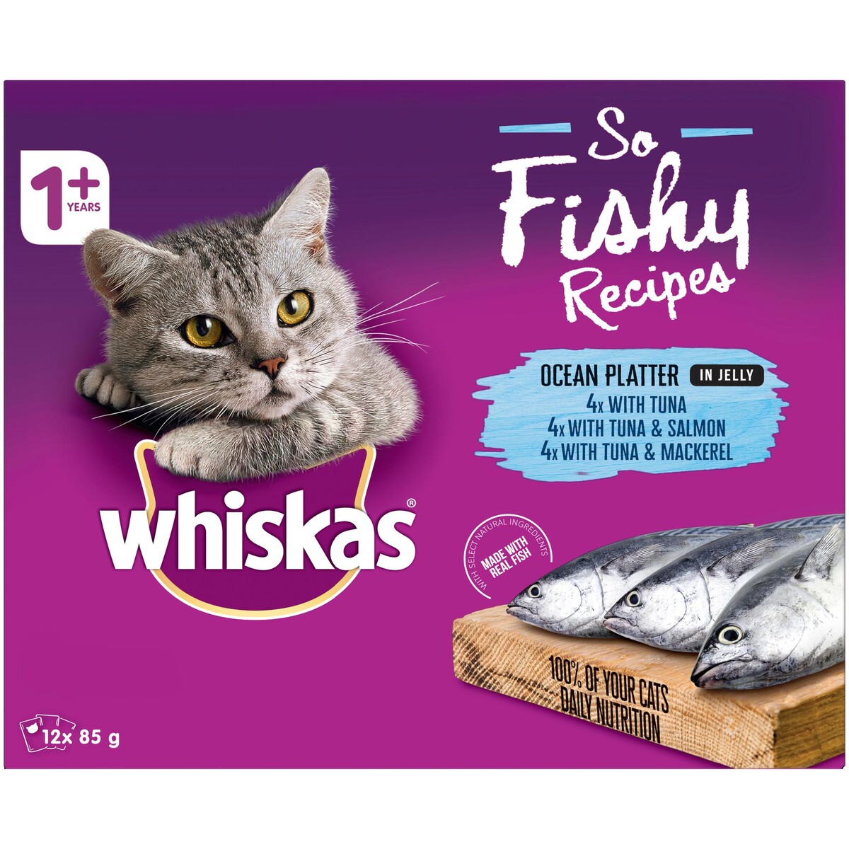[Hộp 12 Gói] Pate Whiskas Cho Mèo Trưởng Thành - Cá Thu 80g