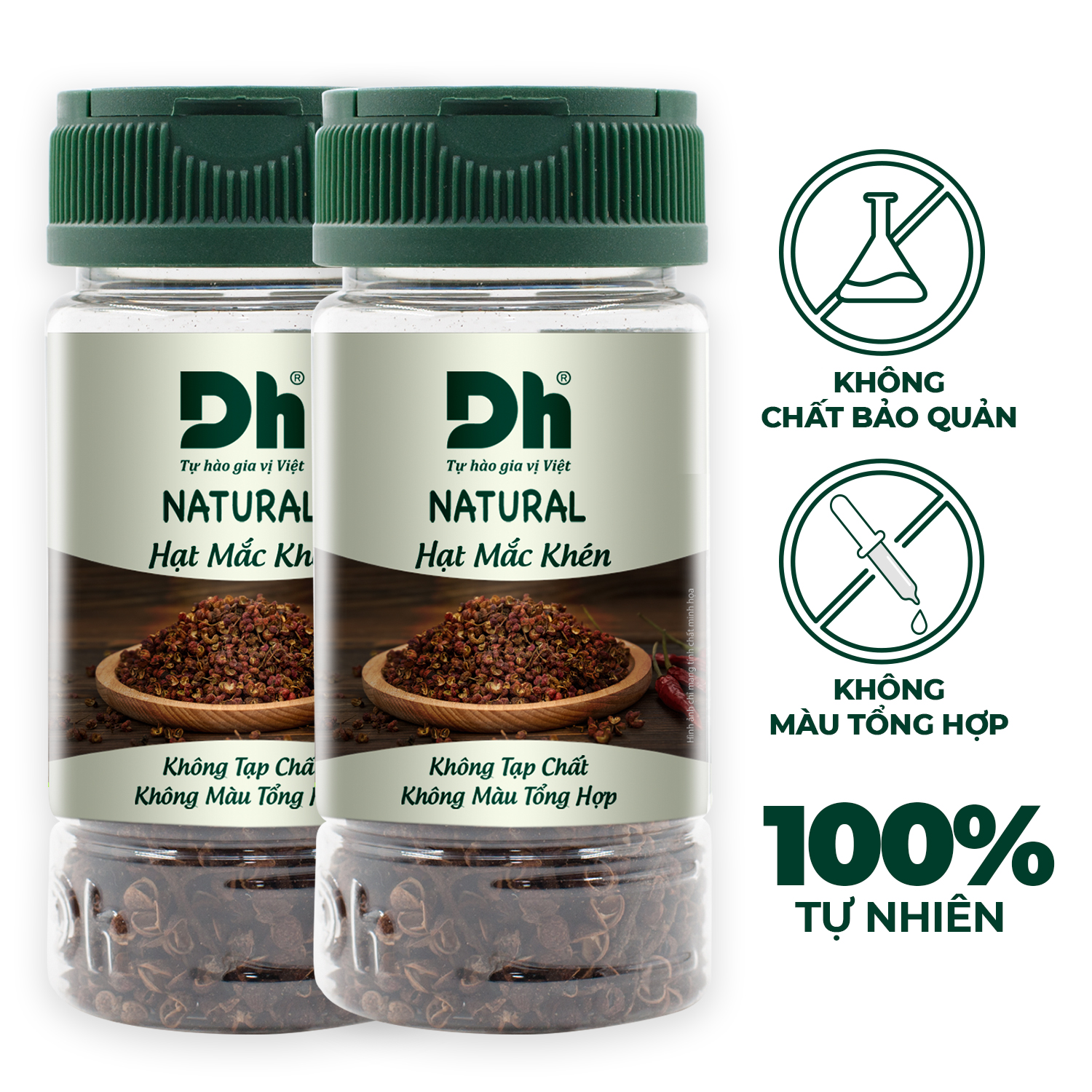 Combo 2 hũ Natural Hạt Mắc Khén 15gr Dh Foods