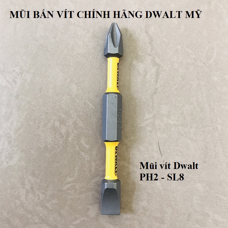 Mũi vít dewalt chính hãng có từ hai đầu ph2 - sle 70mm