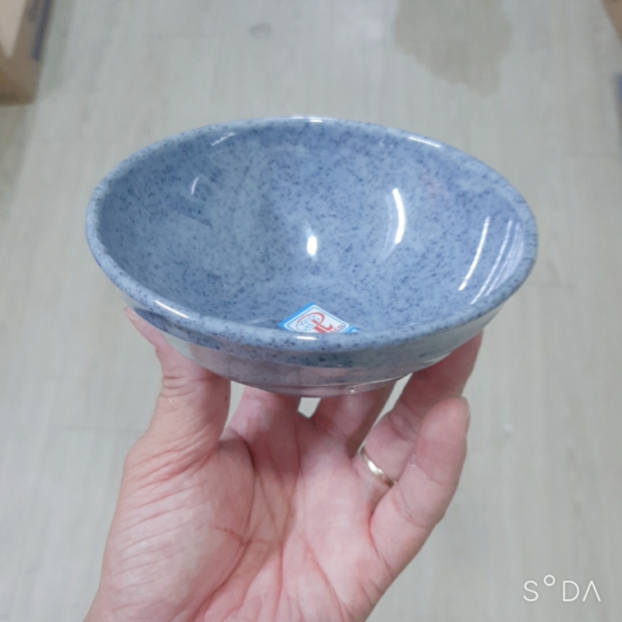 Chén Cơm nhựa melamine CO16 màu vân đá xanh