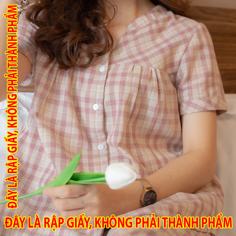 Rập Giấy WW057 - Áo nhún ngực homewear - Mom