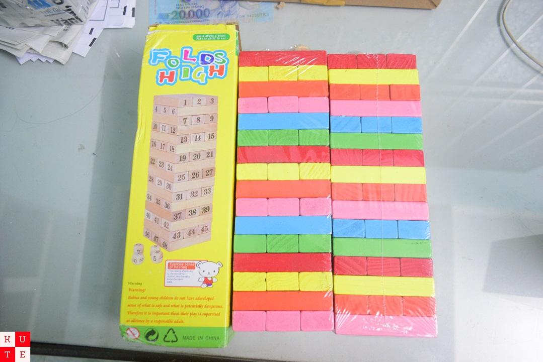 Đồ Chơi Rút Gỗ Màu Loại Lớn 48 Thanh