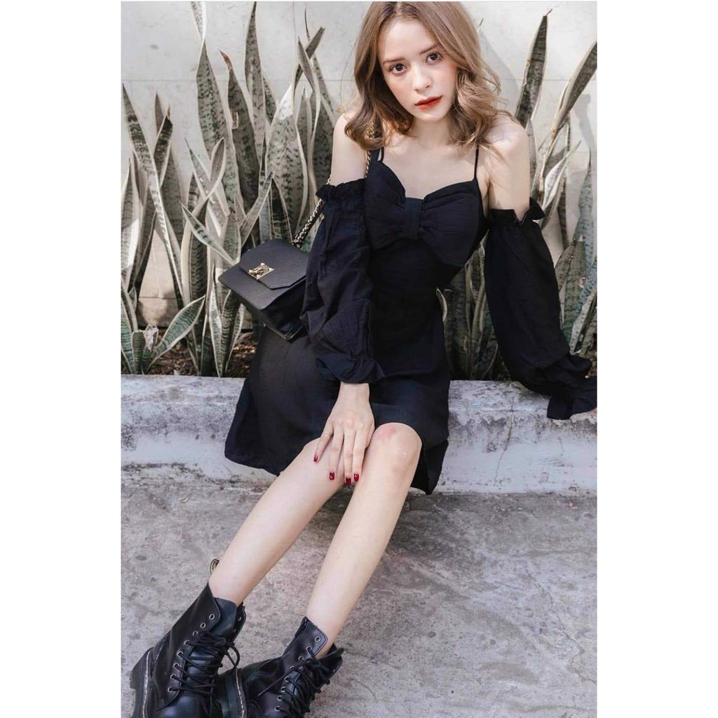 ĐẦM THIẾT KẾ NƠ NGỰC