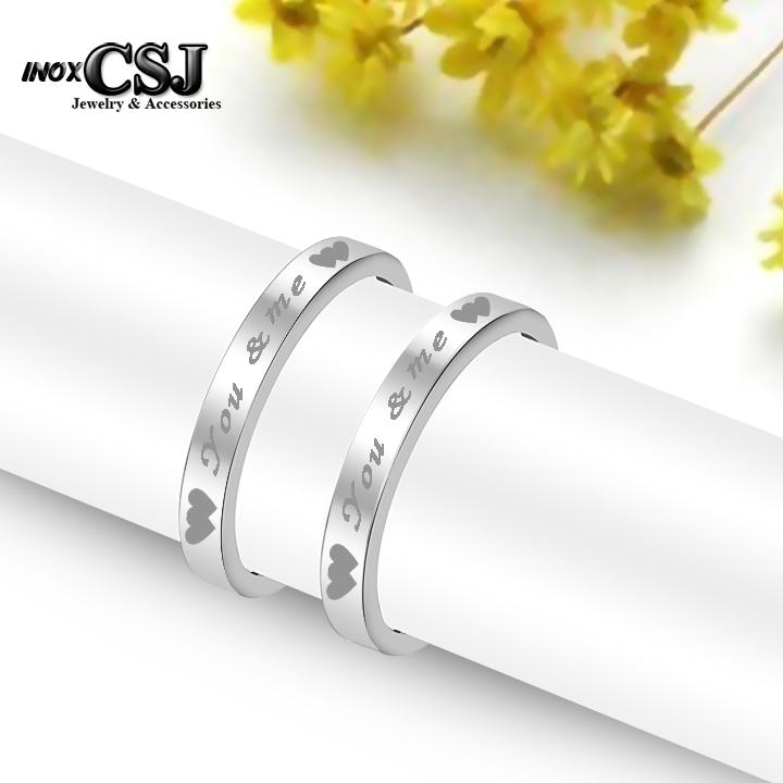 Nhẫn cặp đôi tình nhân inox you and me nc064