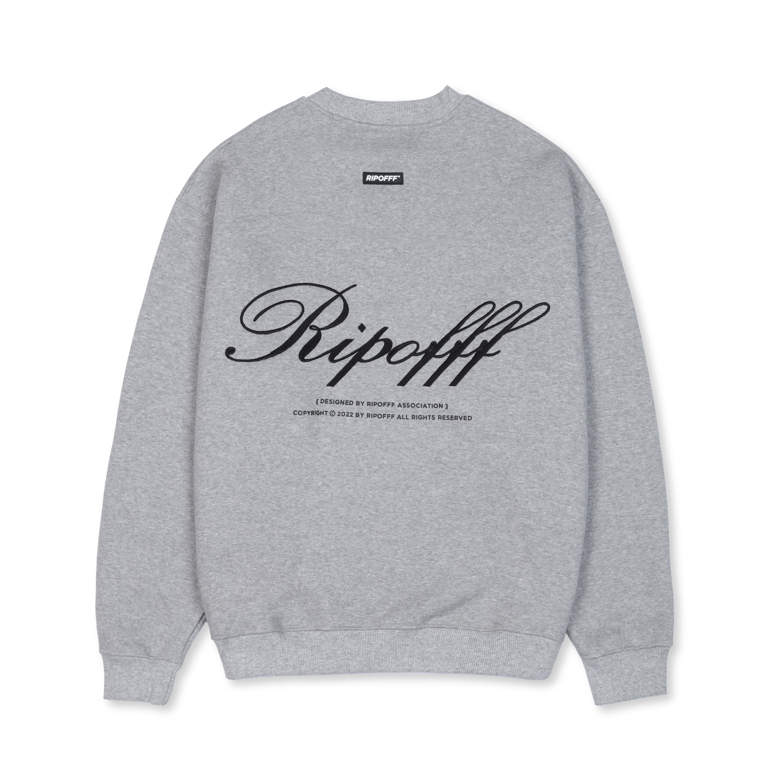 RIPOFFF Logo Sweater 2.0 - Grey (Áo Sweater tay dài nỉ bông)