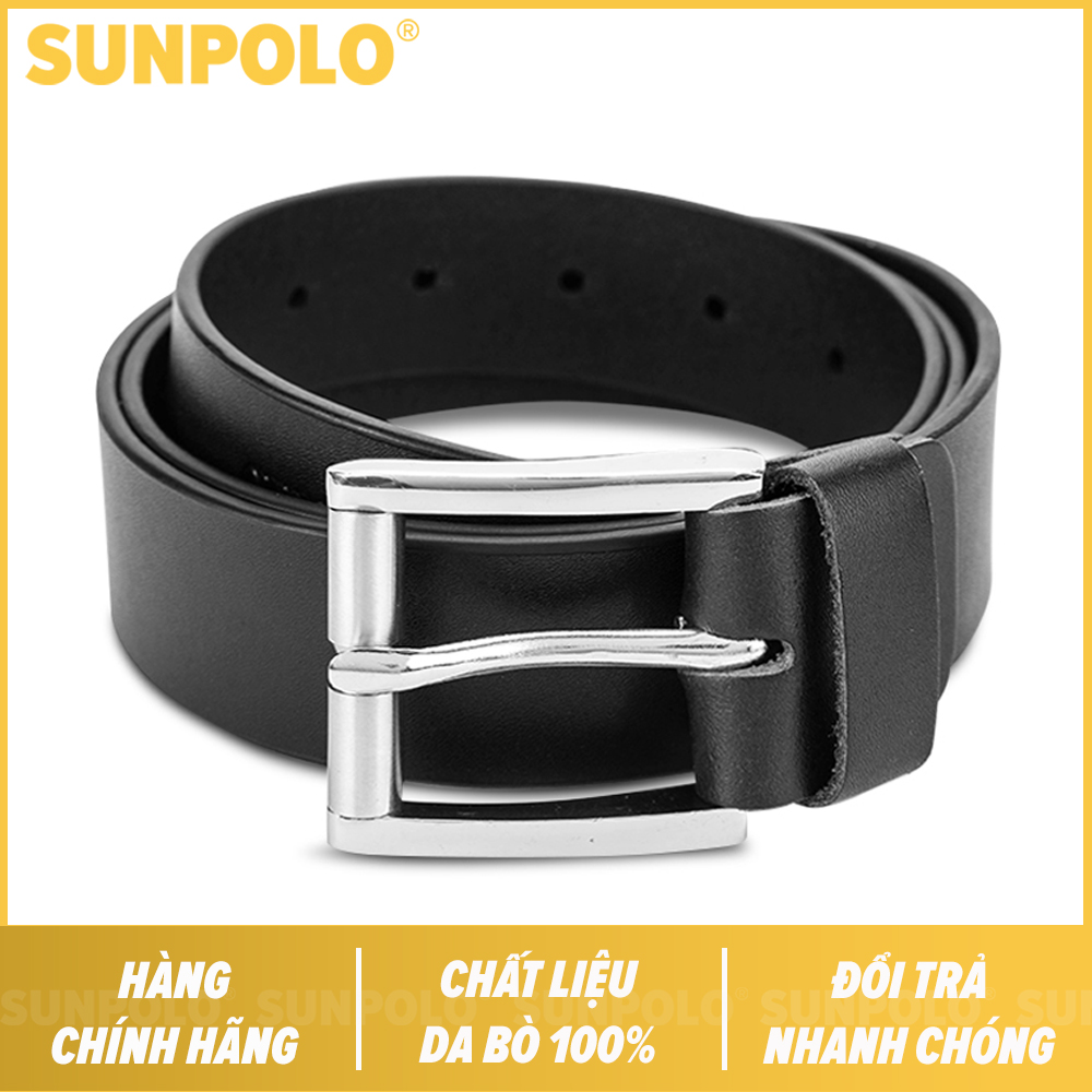 men cow leather belt (black)
