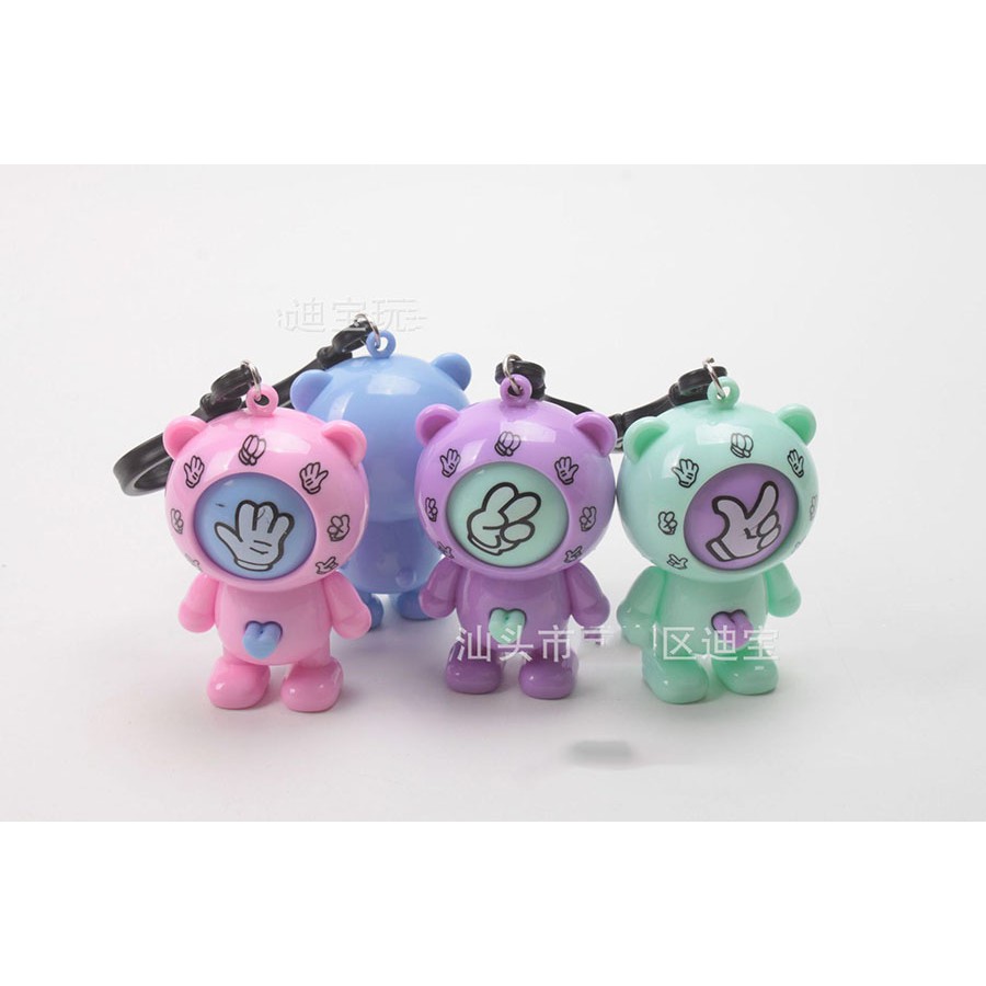 Móc khóa oẳn tù tì hình gấu siêu cute