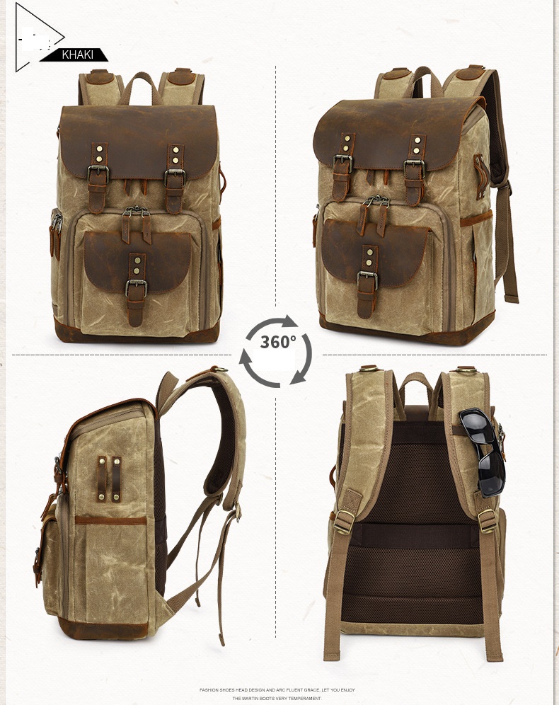 [HCM]Balo túi máy ảnh canvas Vintage.