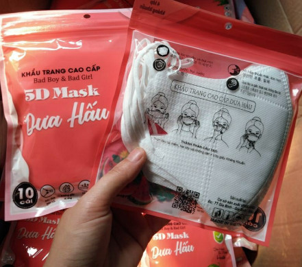 200 Chiếc Khẩu Trang 5D Dưa Hấu