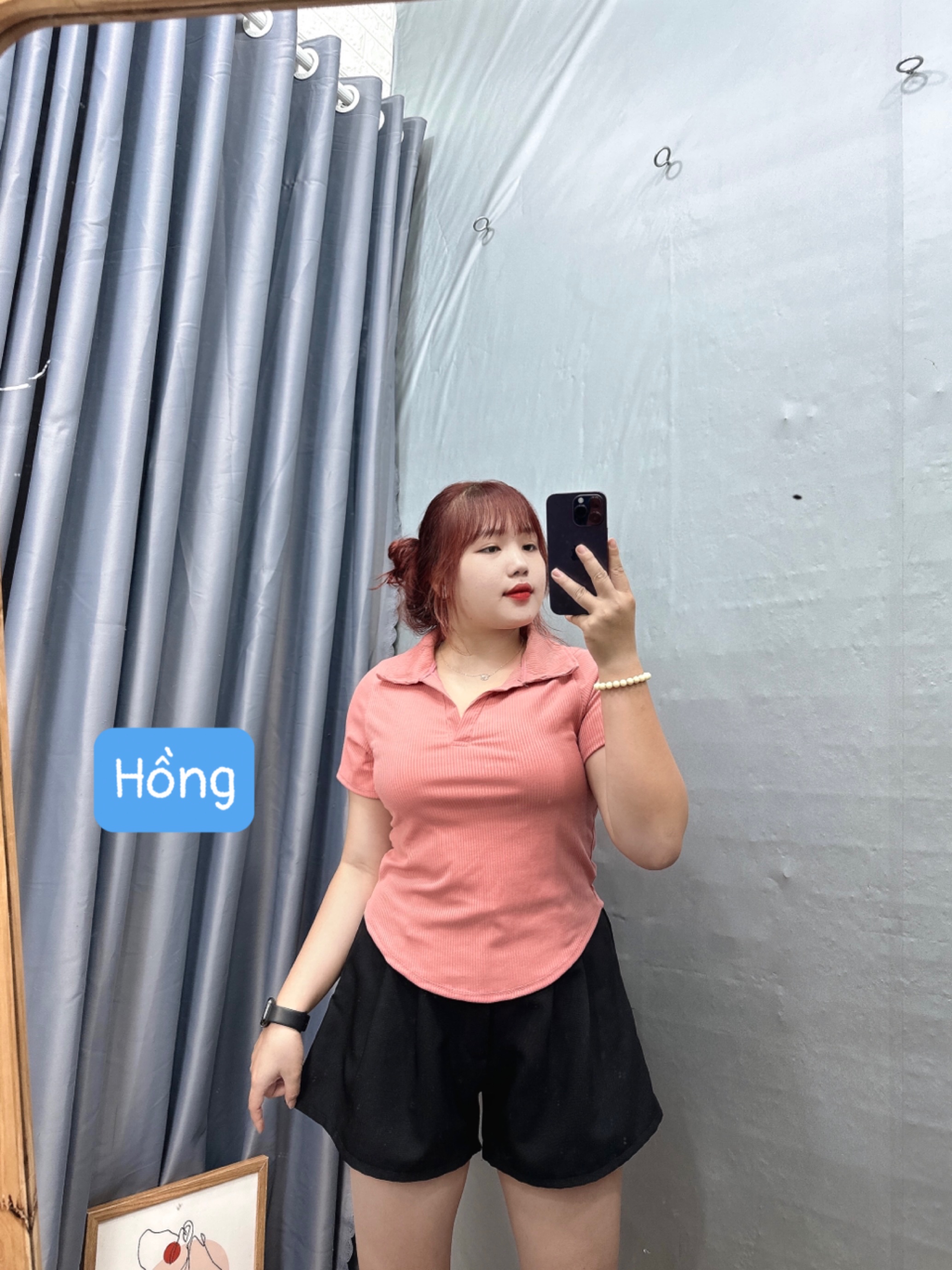 Áo thun polo vạt bầu bigsize nữ cổ bẻ BigsizeCoNho dáng dài qua rốn Áo phông phom rộng chất gân tăm 58-95kg G120