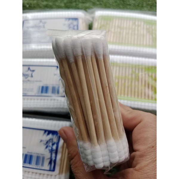 Tăm Bông ráy tai thân gỗ AquaStar ( gói/200 cây)