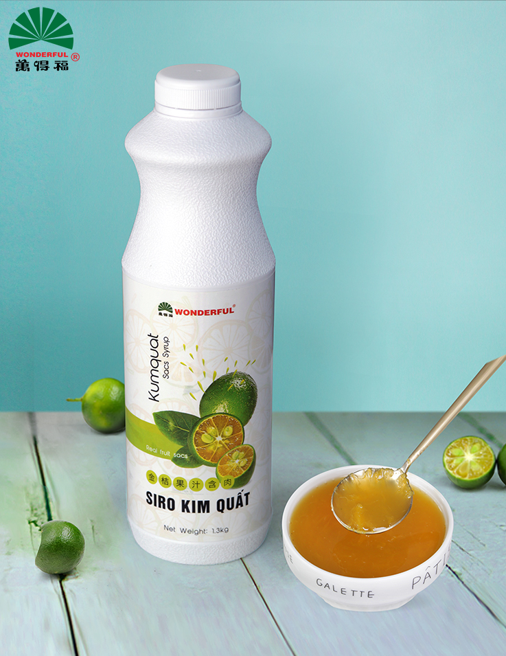 Siro kim quất (có tép) Wonderful chai 1.3kg