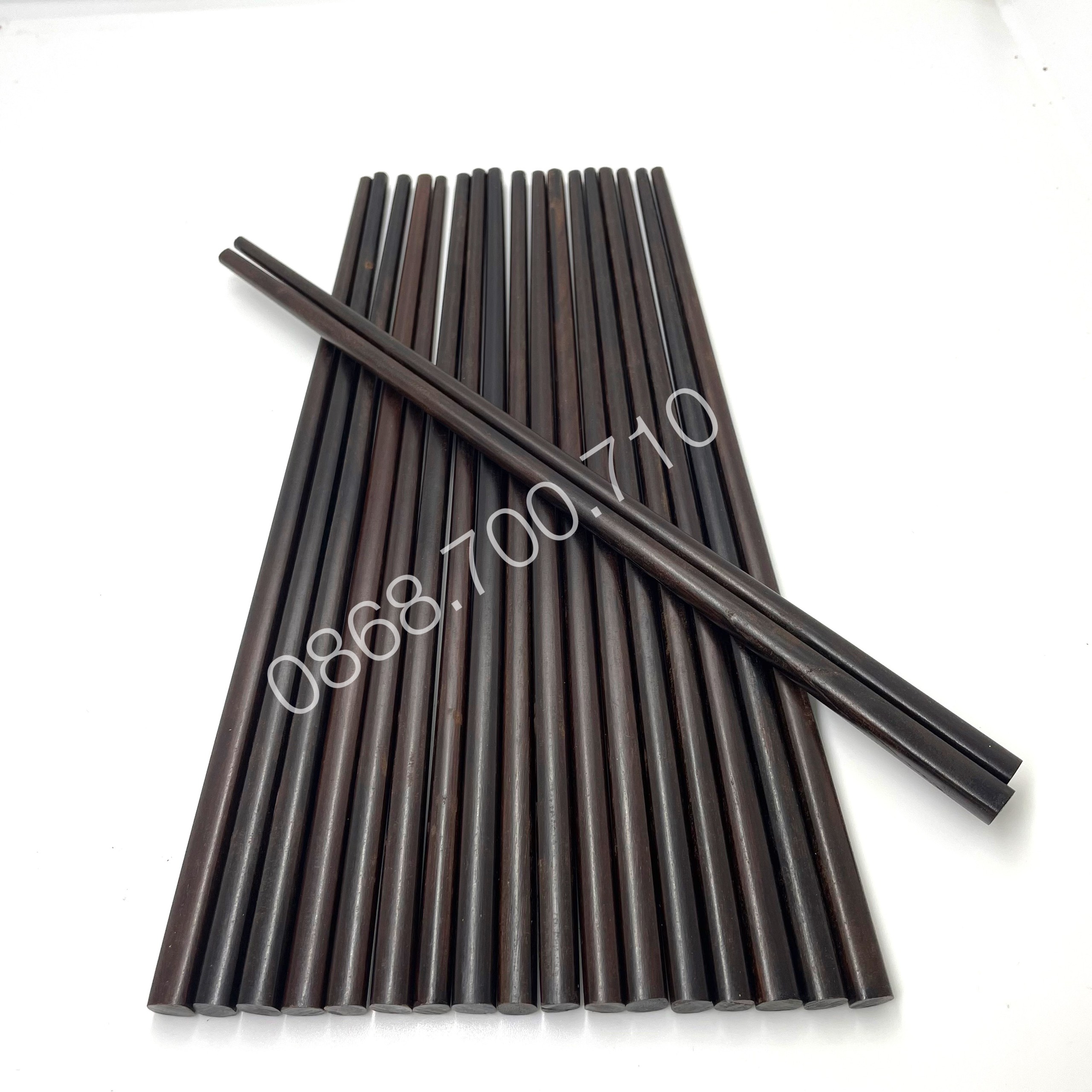 Đũa ăn gỗ Ổi đầu vuông trơn 10 đôi - siêu bền đẹp -an toàn sức khỏe - bộ 10 đôi