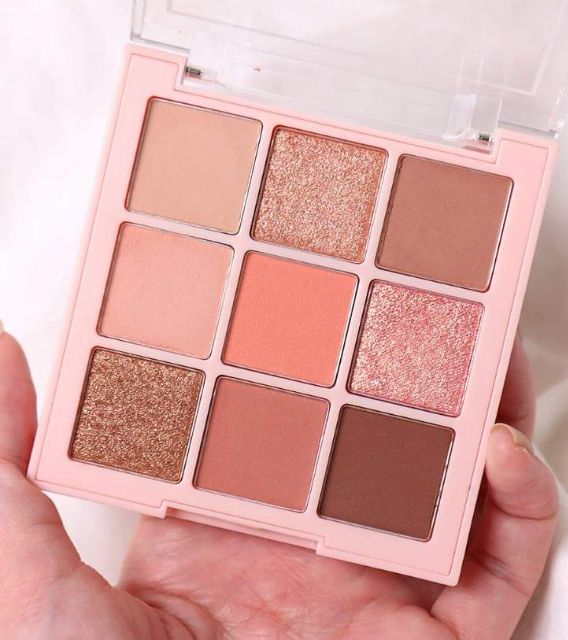 [HCM]Phấn Mắt 9 Màu Peach C Soft Mood Eyeshadow Palette #Sofl Coral