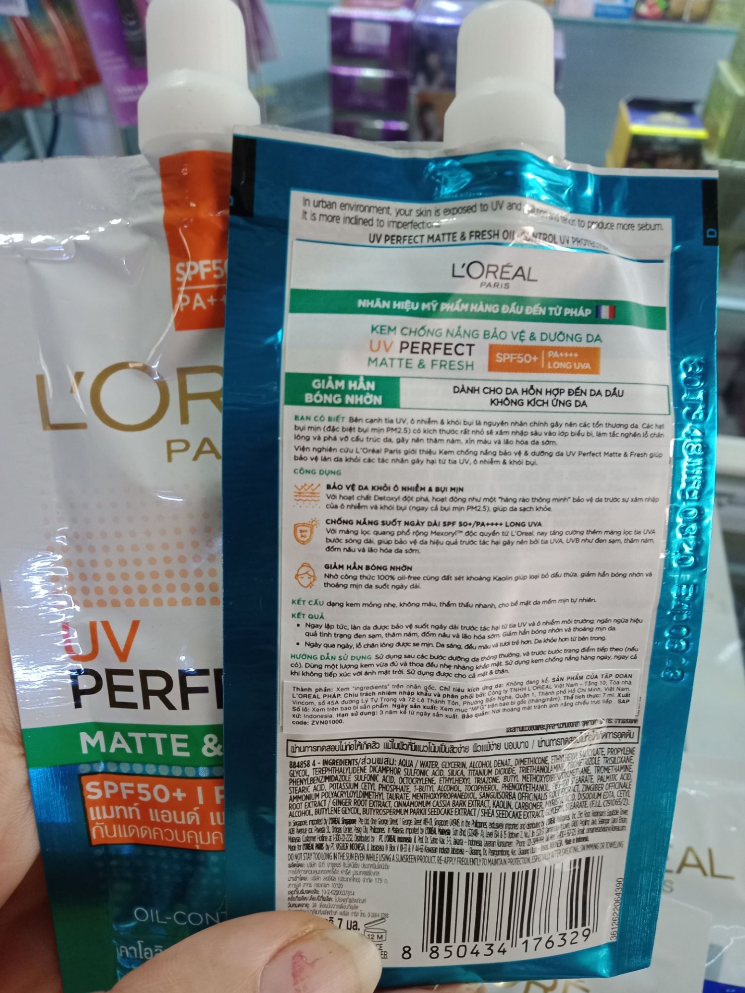 [HCM]Chống nắng Loreal dưỡng da kiềm nhờn 7ml