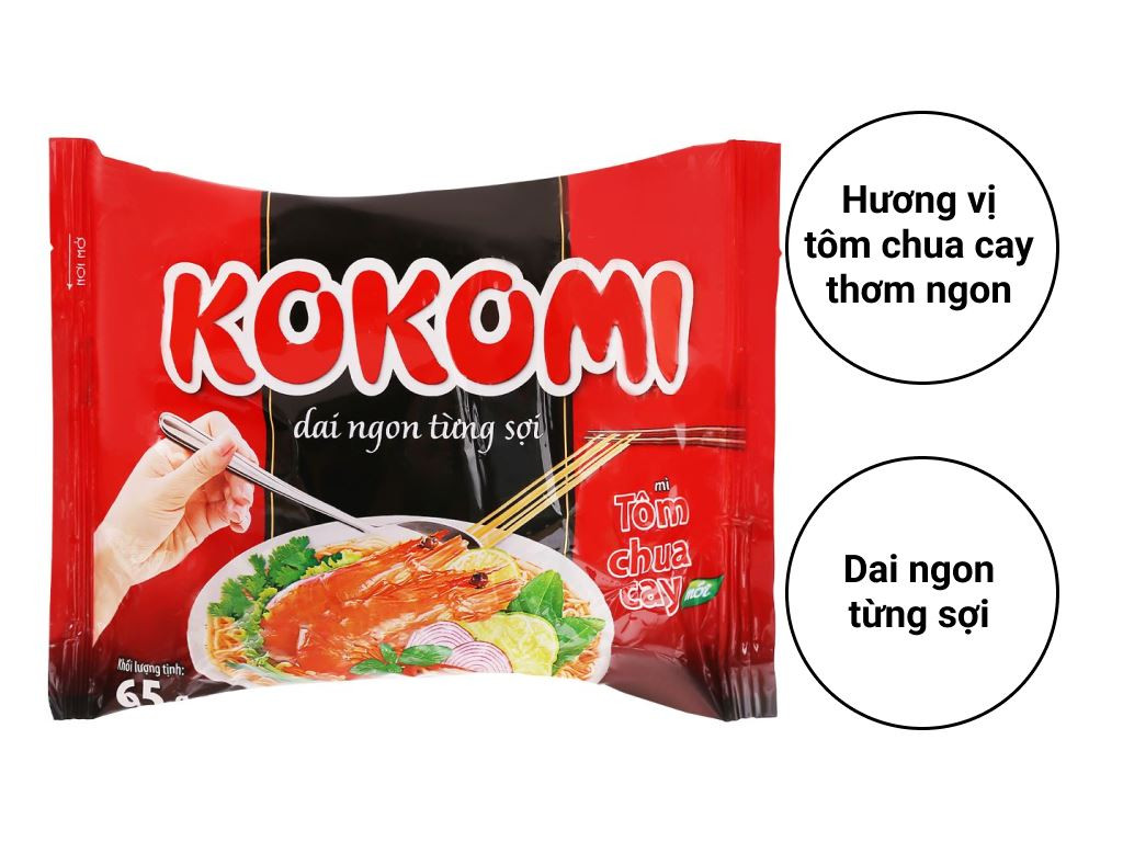 mì tôm chua cay Kokomi thùng 30 gói