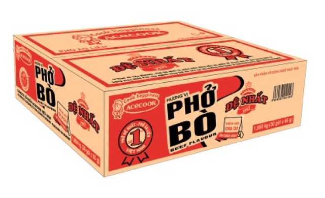 Phở Đệ Nhất Bò/Gà thùng 30 gói x 65g
