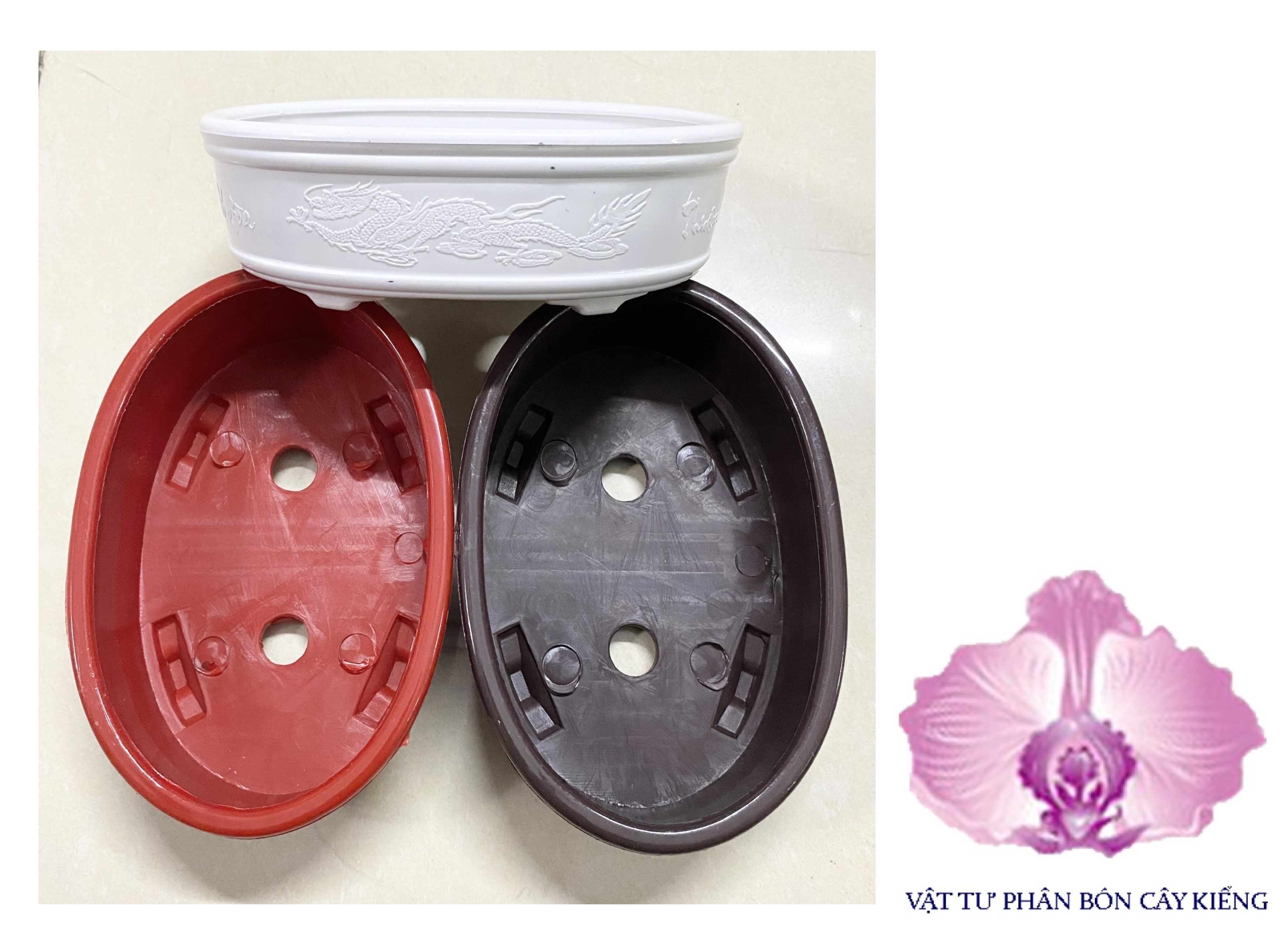 Chậu Oval Bonsai AD 16x12x5cm - #022D#