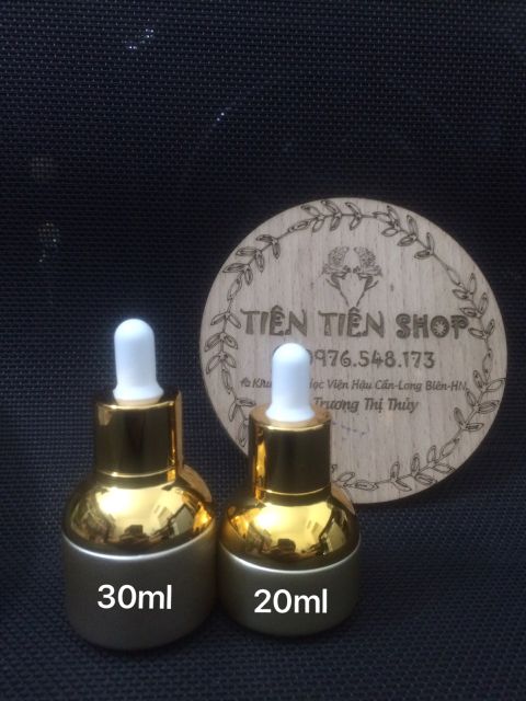 Chai đầu bóp đựng serum cao cấp 20ml, 30ml vàng, bạc