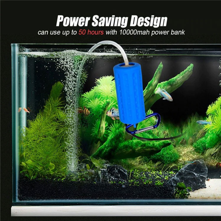 Máy bơm tạo Oxy dự phòng hồ cá USB 6V Mini