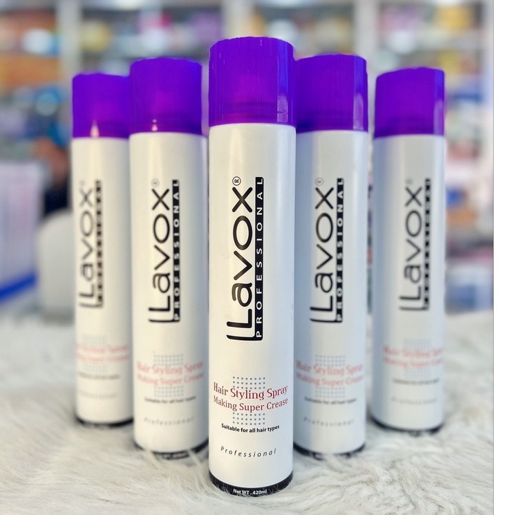 Keo xịt giữ nếp tóc lavox