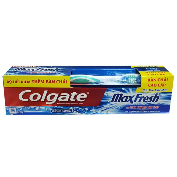 KEM ĐÁNH RĂNG COLGATE MAXFRESH 230G HƯƠNG BẠC HÀ+ BCDR CAO CẤP