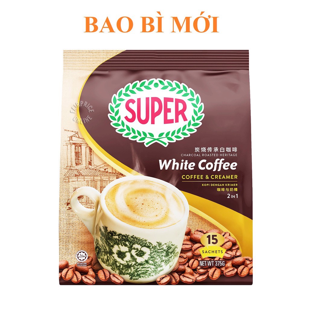 HCM - SALE 20% Cà Phê Trắng Super White Coffee 2 in 1 - Coffee & Creamer