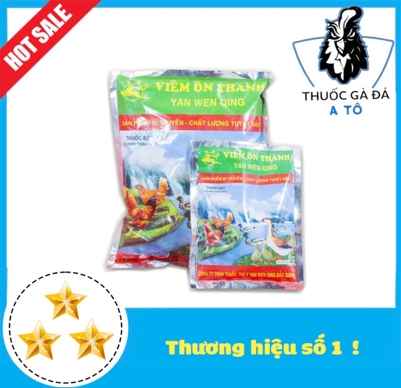COMBO 2 GÓI VIÊN ÔN THANH dạng bột 100g/GÓI cho gà đá