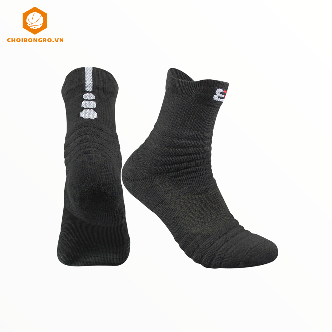 Tất bóng rổ 8 Series Elite Medium - Đệm dày phân vùng, tăng độ êm, giảm chấn thương