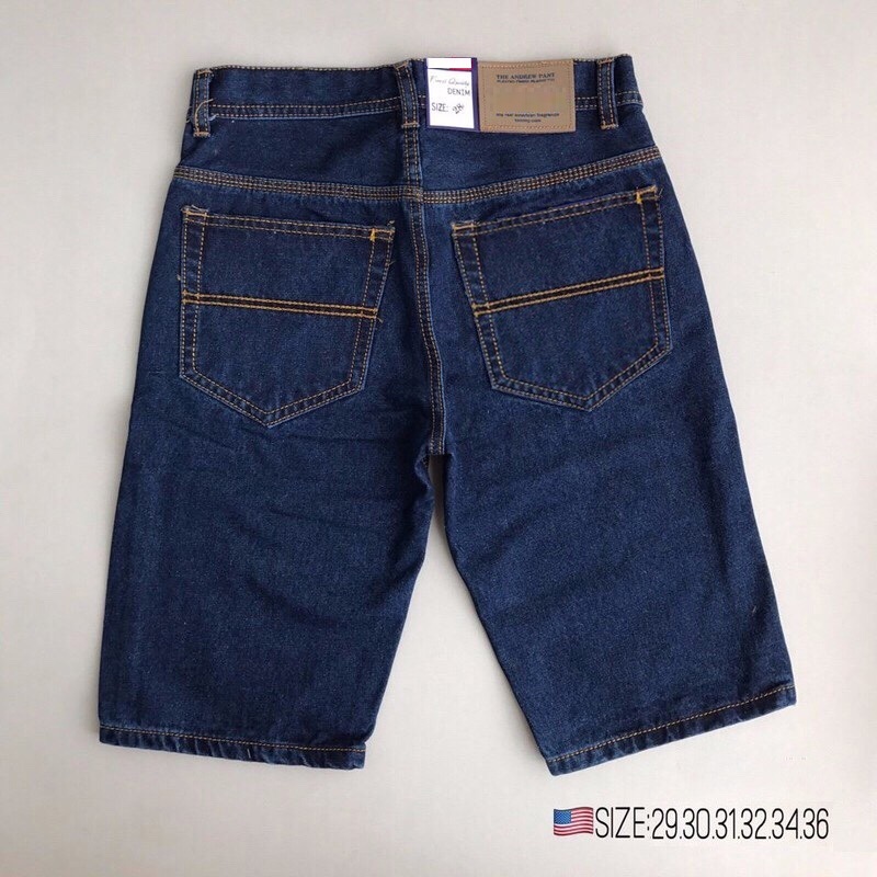 Quần short Jean nam cao cấp với 03 màu cơ bản vải dày dặn cực đẹp có size bự 45-90kg - Jean002