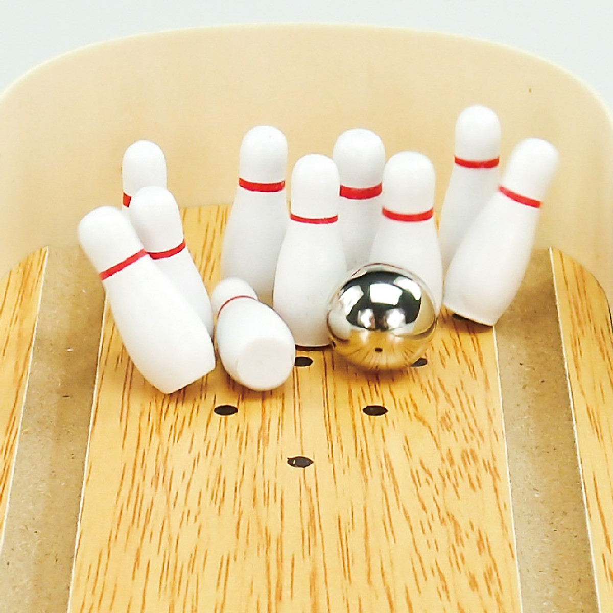 Đồ Chơi Gỗ Bộ Đồ Chơi Bowling Mini Cho Bé