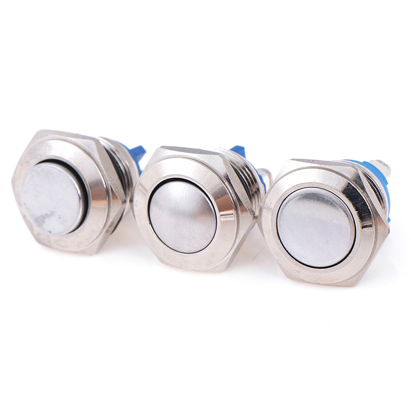 Maraa Công Tắc Nút Nhấn Kim Loại 16Mm Công Tắc Nút Nhấn Tự Đặt Lại Không Đặt Lại Tạm Thời