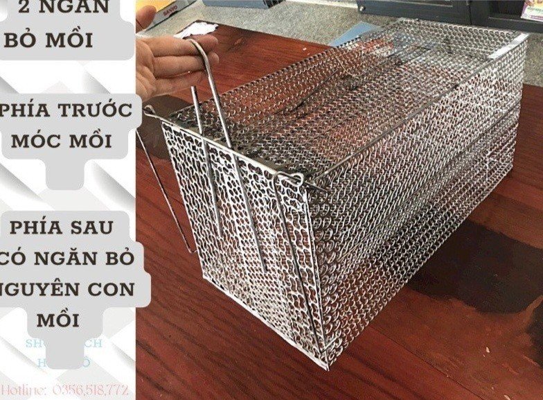 (HCM)Lồng Bẫy Mèo , Chồn 50x25x25 cm