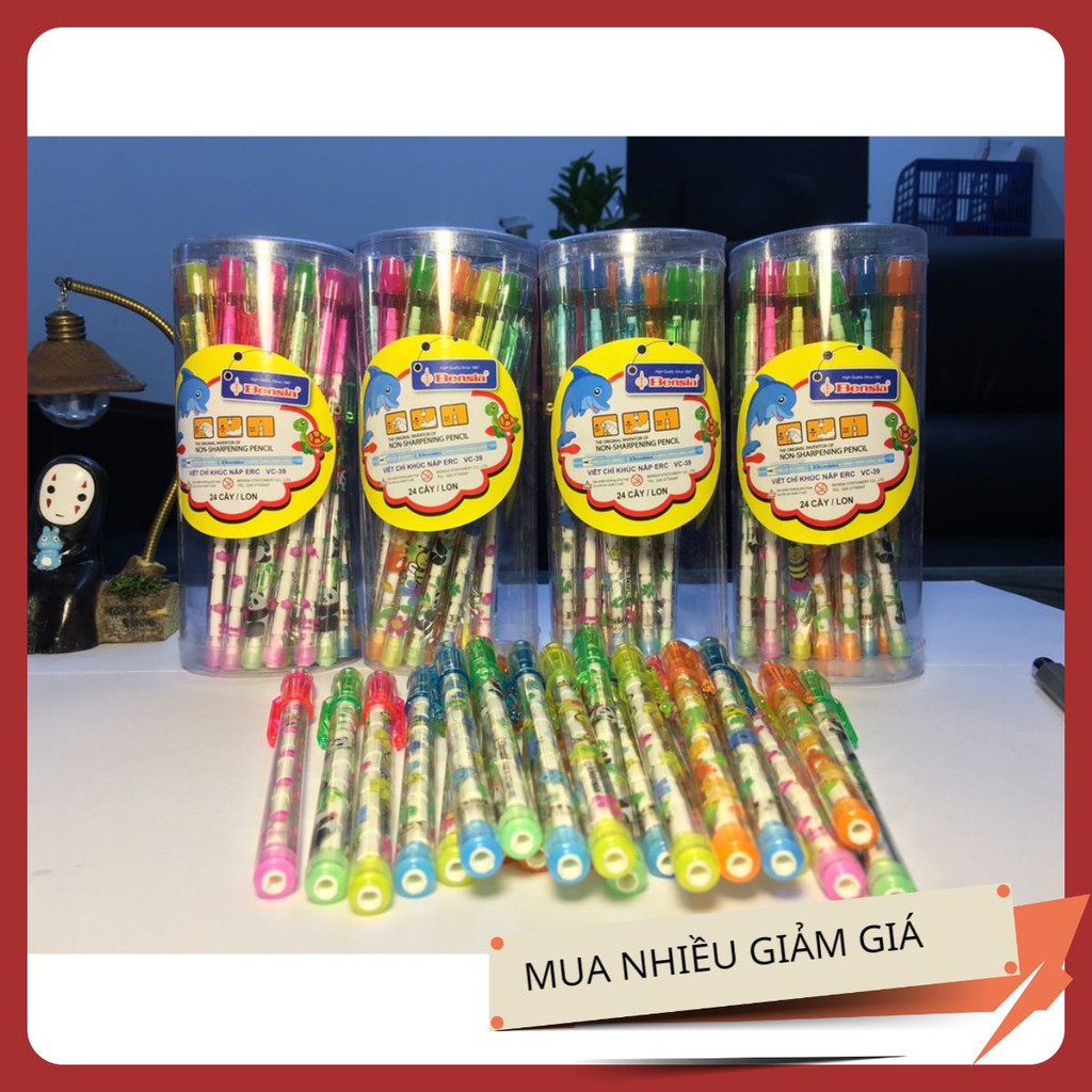 Bút chì khúc, bút chì ngòi kim BENSIA (hộp 30 cây)