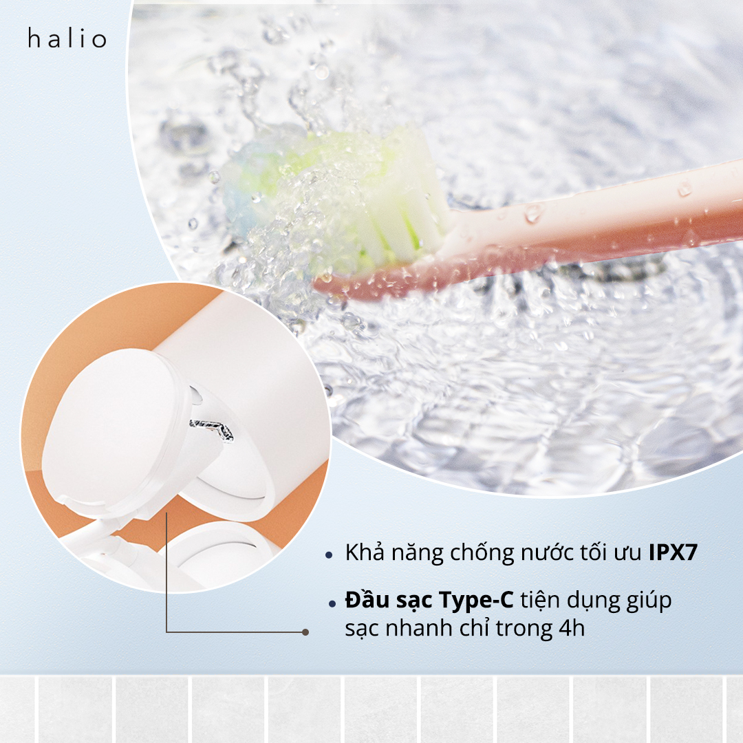 [HB Gift] Bàn Chải Điện Halio Sonic SmartClean Electric Toothbrush